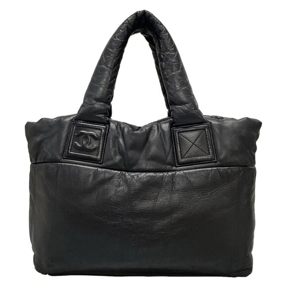Auth CHANEL Coco Cocoon PM - Black Lambskin Tote Bag - Picture 1 of 16